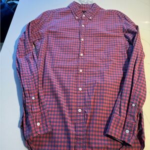 J. Crew Red and Blue Plaid Men's Shirt